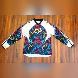 Women's FOX Colorful Graphic Long-Sleeve Motocross Dirt Bike Jersey